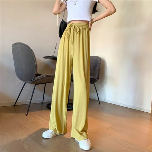 Summer Comfy High Waisted Wide Leg Pants